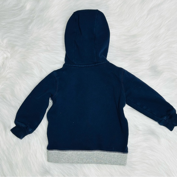 3/$12 Gray & Navy Blue Zip Up Hooded Jacket - Picture 5 of 5